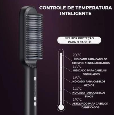 Escova Alisadora Hair Plus - Bivolt - OFERTA BLACK FRIDAY 🔥