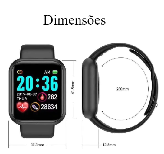 Últimas unidades 🔥 D20 Pro Y68 Smartwatch Relógio Inteligente